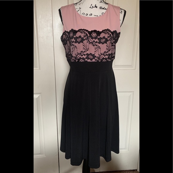 en focus studio lace dress En Focus Studio Black Beige Lace Dress 4